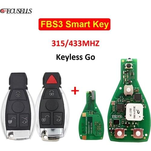 XHORSE VVDI Universal FBS3 Keyless Entry FBS3 Smart Car Key With Push Botton Start 315Mhz 433Mhz For Mercedes Benz W204 W207