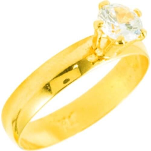 4MM Ethiopian Rings for Women Jewerly Gold African Single Stone Ring Girds wedding exaggerated rings