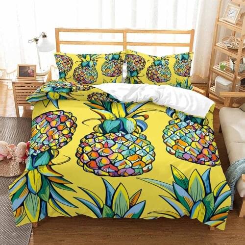Colorful Fruit Bedding Set Single Double Duvet Cover Nordic Style Teens Quilt Cover Pillowcase Bedclothes Bed Linen Girls Gifts