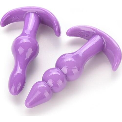 1PCS Soft Silicone Anal Dildo Butt Plug Prostate Massager Adult Gay Products Anal Plug Beads Erotic Sex Toys for Men Women