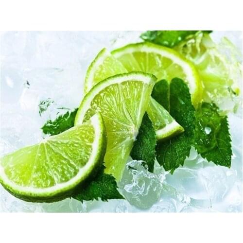 Lemon Fruits DIY Cross Stitch Embroidery 11CT Kits Craft Needlework Set Cotton Thread Printed Canvas Home Decoration Sell