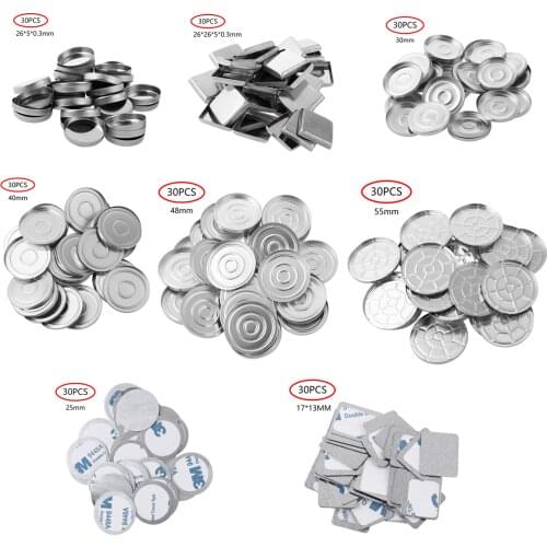 30 Magnetic Cosmetics Palette Round/Square Metal Eye Shadow Pan Reusable Powder Blush Lipstick Container DIY Makeup Storage Tray