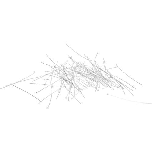 100Pcs 50mm Silver Plated Ball Head Pins Spacer Beads for Jewelry Making