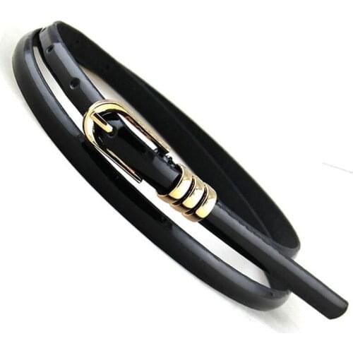 Spring Fall Fashion Lady Women Colored Thin Pu Leather Skirt Dress Waist Belt , 2018 Summer Female Woman Korean Waistband Belts