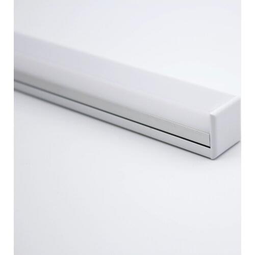 QSG-2019B;Aluminium profile with milky cover in 1m long;square type milky diffused cover