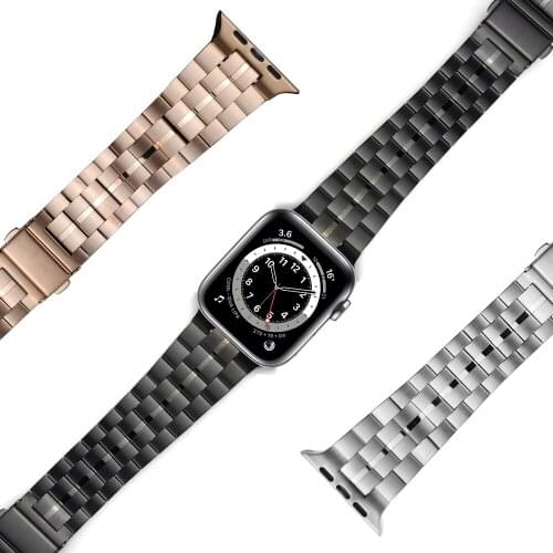 Watchband for Apple watch Band 44mm 40mm Stainless Steel Bracelet for iwatch se apple watch 6 5 4 3 Ultra-thin strap 42mm 38mm