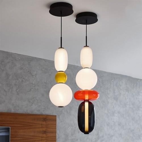 Pebbles Bomba glass pendant light Designer bubble pendant light Living Room suspension lamp Restaurant cafe hanging light