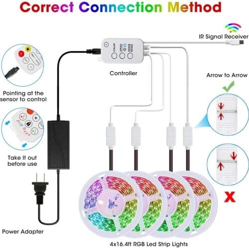 65.6FT/20M LED Strip Lights, HRDJ RGB LED Light Strip Music Sync RGB LED Strip,5050 SMD Color Changing LED Strip Light Bluetooth