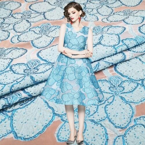 Semi-permeable large flower organza cut flowers to make skirt dress dress jacquard clothing handmade cloth shoe fabric