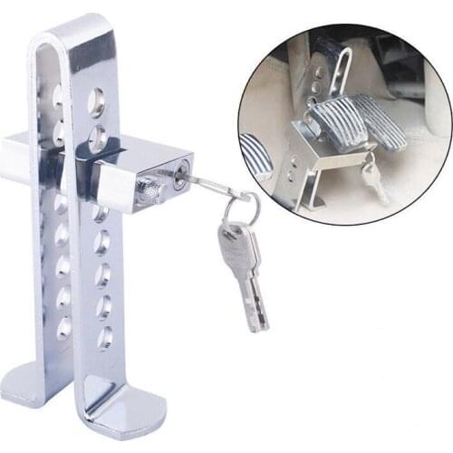 Brake Pedal Lock Safety Car Stainless Steel Lock Clutch Anti-theft Device