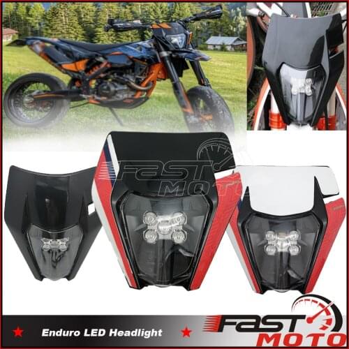 Universal Motorcycle Headlight Head Lamp Lighting Enduro Dual Sport Dirt Bike Headlight Fairing Sticker For MXF300RX MXF250TS