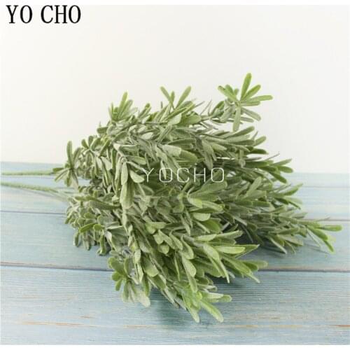 YO CHO Artificial Plants Plastic Water Grass Houttuynia Mini Twigs Fake Cordata Plants Flower Arrangement Wedding Home Decor