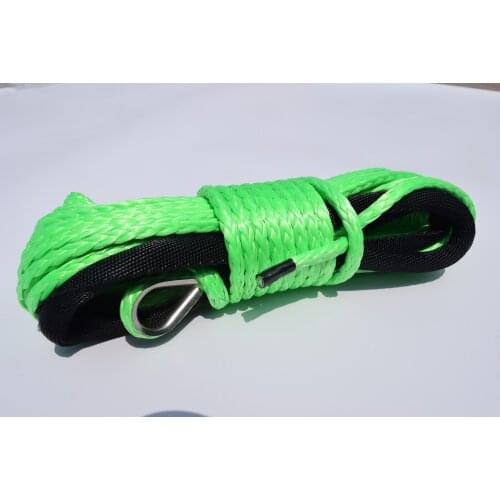 Green 6mm*15m Synthetic Winch Rope,ATV Winch Cable,ATV Winch Line,Off Road Rope,Boat Winch Rope