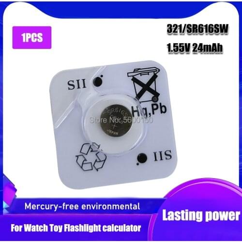 1pc FOR SEIZAIKEN 100% Original 321 SR616SW 1.55V Silver Oxide Watch Battery SR616SW 321 Button Coin Cell MADE IN JAPAN