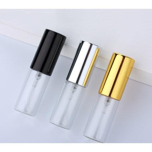 100Pcs/Lot 5ml Spray Perfume Bottle Portable Empty Cosmetic Case Travel Gift Sample Mini Bottle Parfum Makeup Containrs