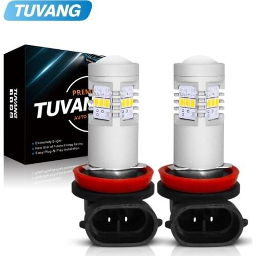 2x H8 H11 Led HB4 9006 HB3 9005 H16 Fog Lights Bulb 3020SMD 1400LM 6000K White Car Driving Running Lamp Auto Leds Light 12V 24V