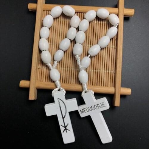 20pcs/lot free shipping 8*10mm bead wood finger ring religious rosary ring