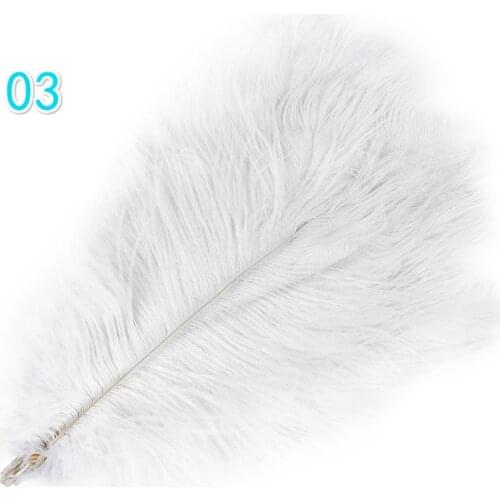 200 Pcs pure white cheap Ostrich Feathers for DIY Jewelry Craft Making Wedding Party Decor Accessories 20-22inch 50-55cm Plumas