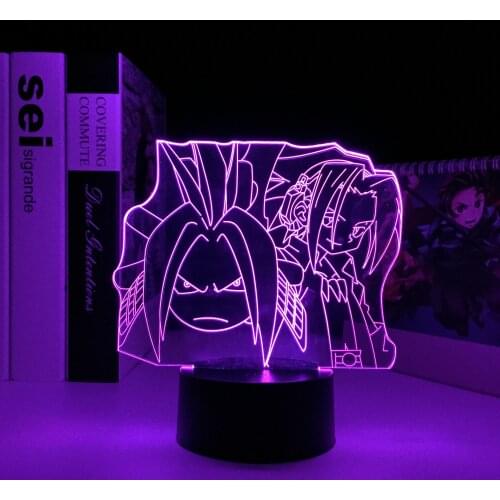 Anime Shaman King Yoh Asakura 3D Led Light for Bedroom Decor Nightlight Kids Birthday Gift Manga Night Light