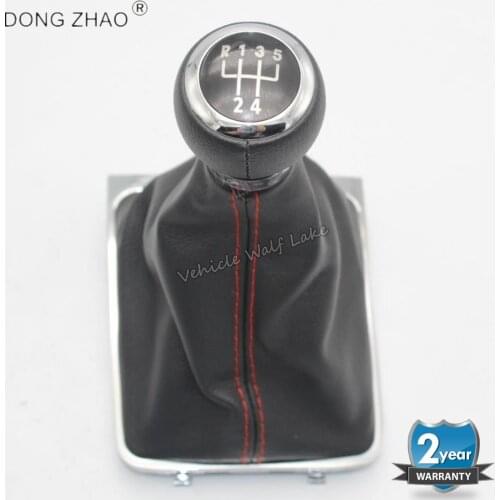 5 Speed Car Gear Stick Shift Knob Leather Boot For VW Passat B6 3C R36 TDI TFSI TSI 2006 2007 2008 2009 2010 2011 Carstyling