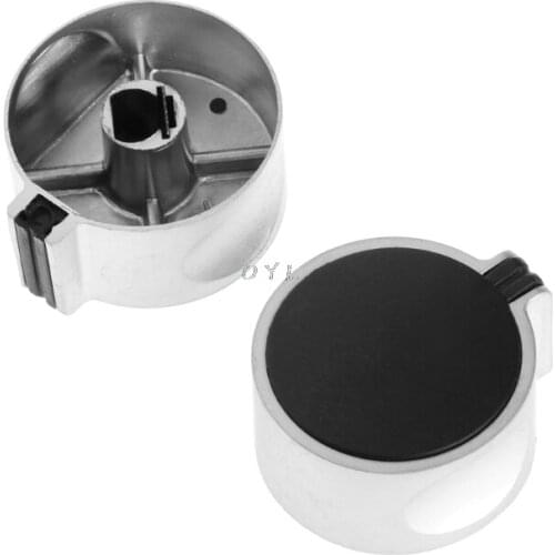 8mm Hole Metal Gas Stove Cooker Rotary Switch Knobs Universal Replacement 2Pcs