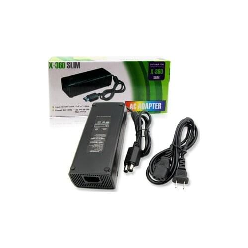 EU or US Plug 12V 135W AC Adapter Charger Power Supply Cord Cable For Xbox360 Xbox 360 Slim Console 110-240V Replacement Charger