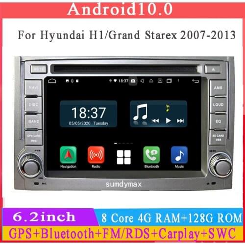 Two din car dvd gps for hyundai H1 grand starex Imax iload car radio android 10 system octa core PX5 wifi mirror link head unit