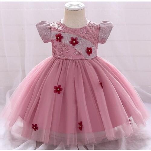Childrens Dress Girls Dress summer gauze Flower Princess Dress Girls Birthday Piano Performance party evening dress