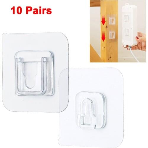Double-Sided Adhesive Wall Hooks Hanger Strong Transparent Hooks Suction Cup Sucker Wall Storage Holder For Kitchen Bathroom