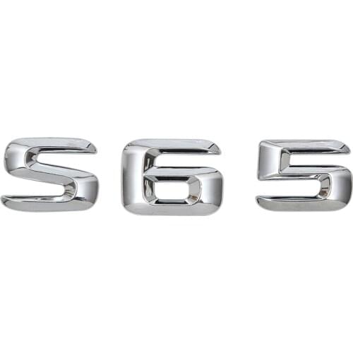 Car Rear Trunk Emblem Sticker Badge Chrome Letters S 65 for W220 W221 S-CLASS S65