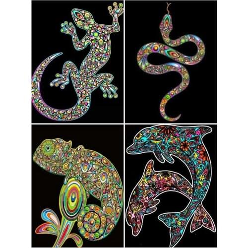 EverShine 5D Diamond Painting Full Square New Arrival Animals Diamond Mosaic Cross Stitch Diamond Embroidery Lizard Wall Decor