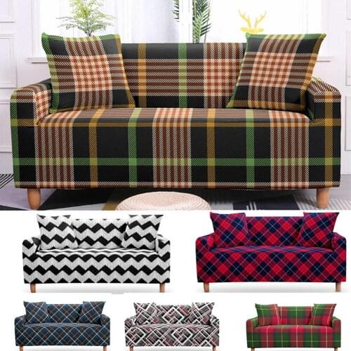 Geometric Elastic Sofa Cover 3 Seaters Stretch Sofa Bezug Couch Cover Couch Covers 3 Seater Couch Slip Cover for Living Room