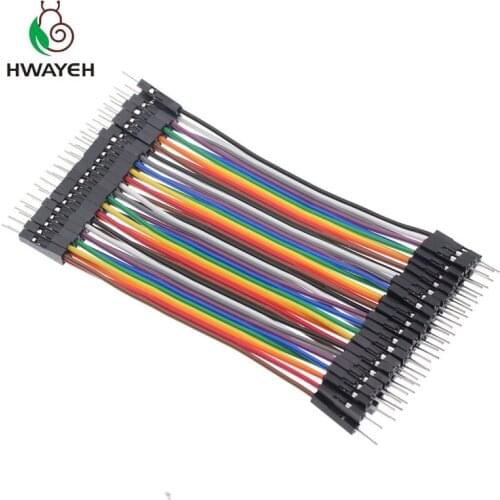 40pin Multicolored Dupont Wire 40PCS 10CM 2.54MM Row Male to Male Dupont Cable Breadboard Jumper Wire for arduino