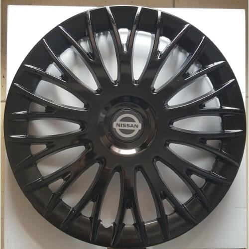 Car Wheel Rim Cover R15 Piano Bright Black Hub Flexible Trim Cap For Nissan With 4 Pcs Logo ABS Plastic High Quality
