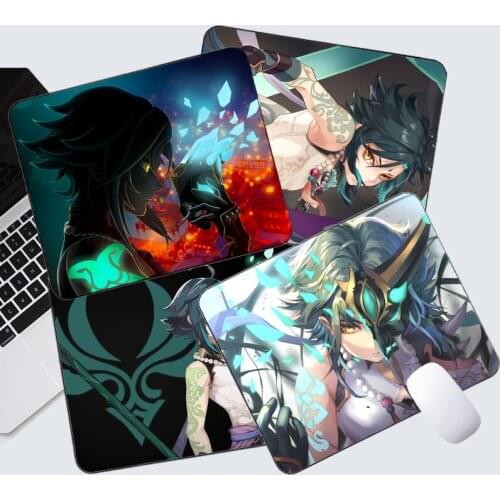 Genshin impact xiao Mouse Pad Game Computer Cap Desk Mat Non-Slip Rubber Waterproof Office Mouse Mat