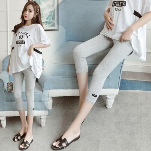 Summer Pure Trousers Maternity 7 Point Pants Gravida Short Capris Pregnancy Goods Women Clothes Overalls Vetement Femmel 30%Off