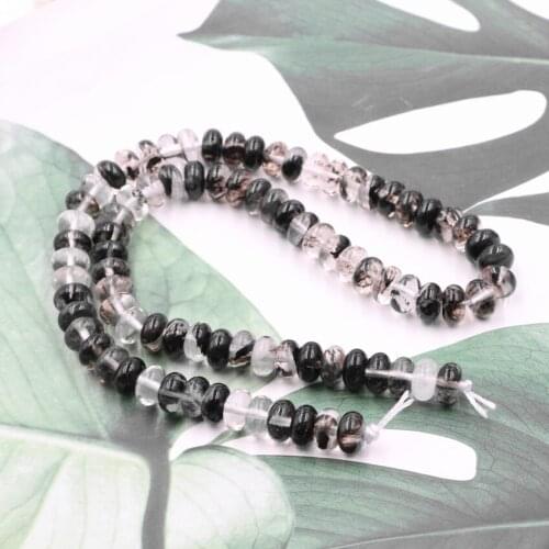 Multicolor Crafts Tourmaline Stone Watermelon Crystal Rondelle 5x8mm Loose Spacer Beads for Jewelry Making Accessories 15" B160