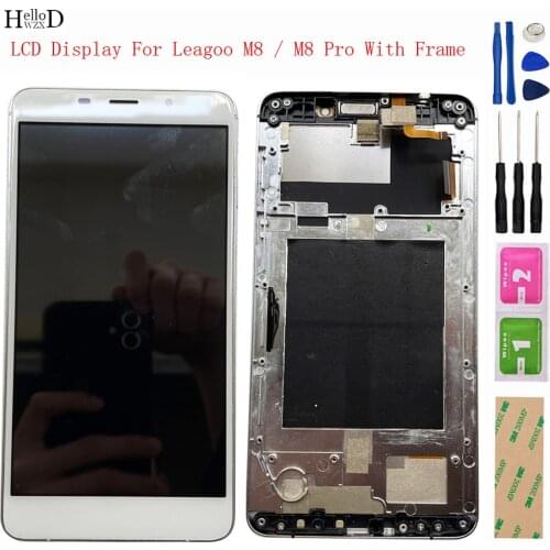 Mobile LCD Display For Leagoo M8 LCDs Touch Screen Digitizer For Leagoo M8 Pro LCD Sensor Assembly Frame Tools