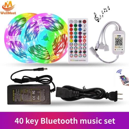 Led Bluetooth Music Band set, 40-key dc12v 10-meter waterproof double-sided high-quality band, mobile application controller