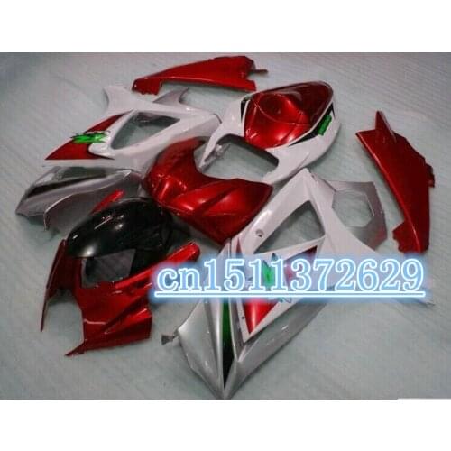 Customize fairing kit for GSX-R1000 K7 K8 2007 2008 aftermarket 07 08 GSXR1000 black red white fairings set