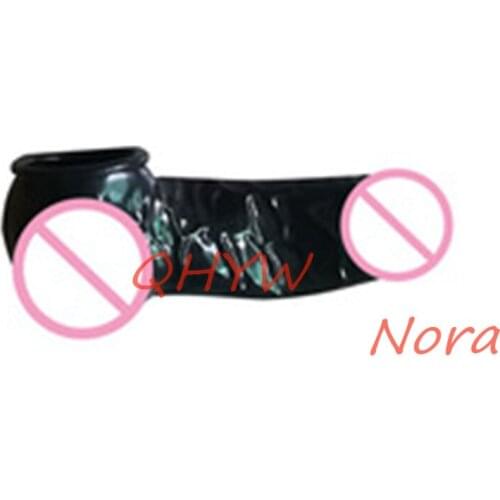 Natural fetish sexy latex condom penis sheath exotic accessories