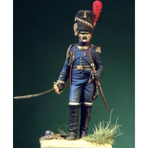 New Unassembled 1/32 ancient officer with sword stand Resin Figure Unpainted Model Kit