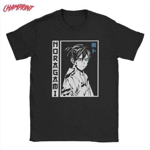 Novelty Yato Noragami T-Shirt Men Round Neck Cotton T Shirts Anime Short Sleeve Tee Shirt Gift Idea Tops