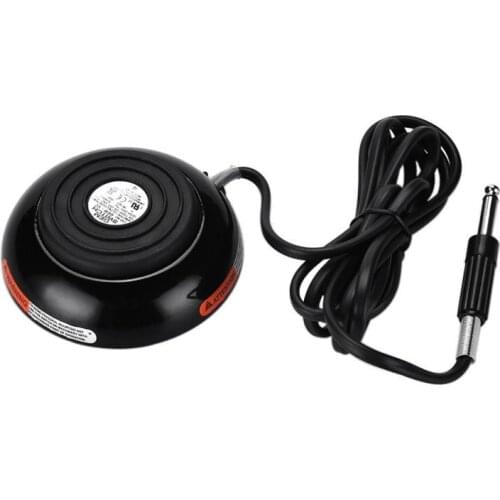 1pcs Black Round Comet Stainless Steel Tattoo Motor Foot Pedal Tattoo Guns Power Supply Switch Tattoo Machine Accessories New