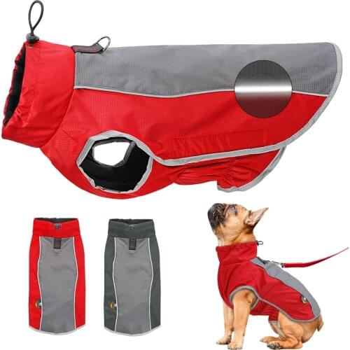 Dog Clothes Reflective Waterproof Pet Jacket Winter Coat Puppy Clothing For Small Medium Large Dogs Pitbull French Bulldog