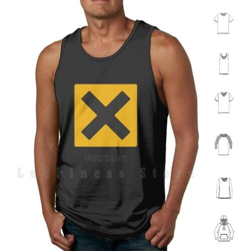 Irritant tank tops vest 100% Cotton Irritant Chemical Compound Periodic Table Chemist Chemistry Physics Biology Corrosive