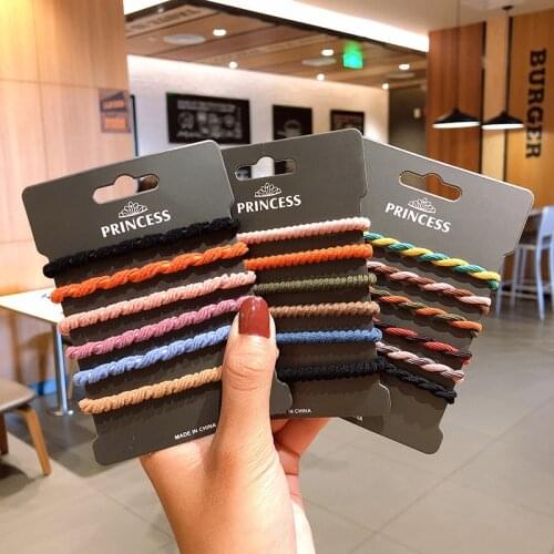 Korea Simple Basic Color Durable Scrunchie Women Girls Elastic Hair Rubber Bands Accessories Tie Hair Ring Rope Holder Headdress