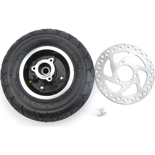 200x50 Scooter Tyre With Wheel Hub and Brake disc 8"Scooter Tyre Inflation Electric Vehicle Aluminium Alloy Wheel Pneumatic Tire