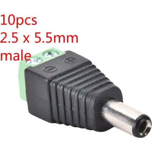 DC Plug CCTV Camera 5.5* 2.1mm 5.5*2.5mm DC Power Cable Female / Male Plug Connector Adapter Jack To Connection Led Strip