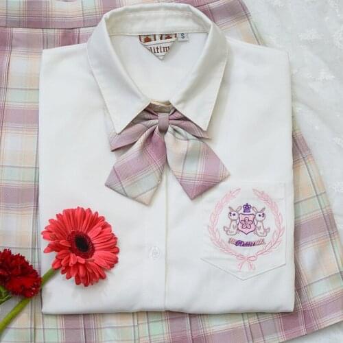 JK Students Cotton Shirt Short Sleeves Embroidery Tops Girls College 2021 Japanese Lolita Cute Summer Tee Shirt For Women